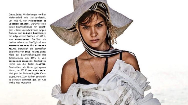 Josephine Skriver Wears Rustic Looks for Vogue Germany