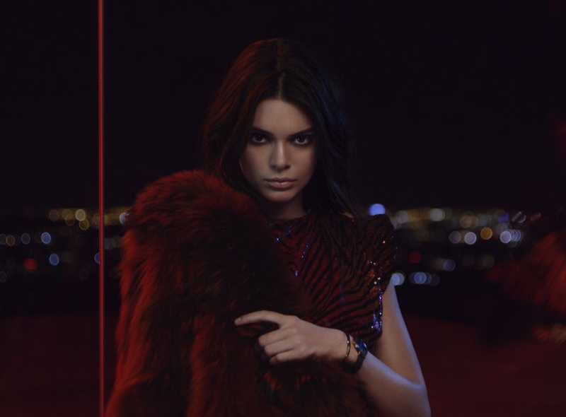 Model Kendall Jenner poses in Daniel Wellington campaign