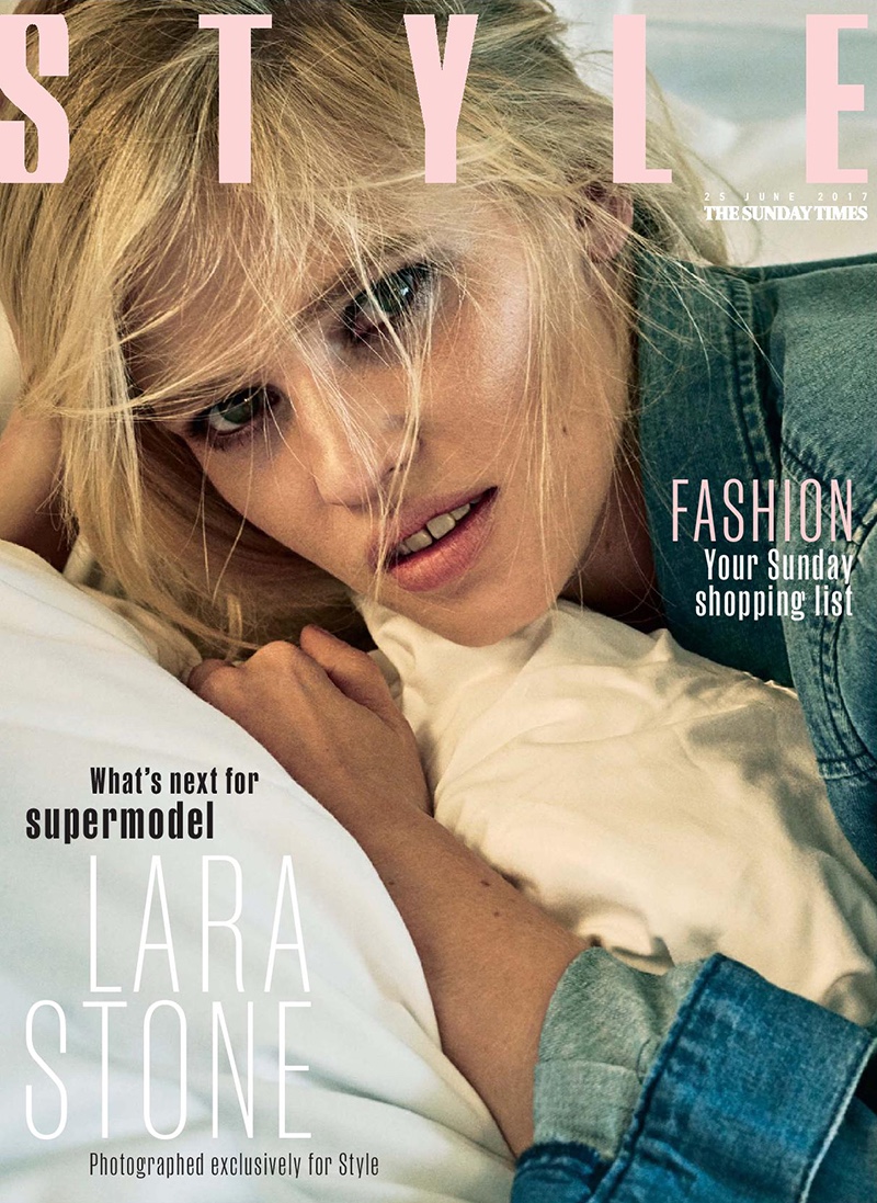 Lara Stone on Sunday Times Style June 25th, 2017 Cover