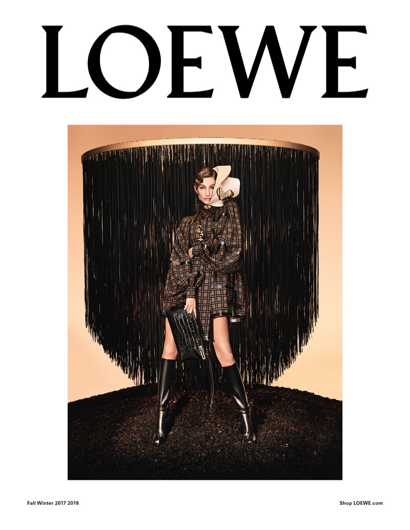 LOEWE fashion brand logo editorial photography. Image of