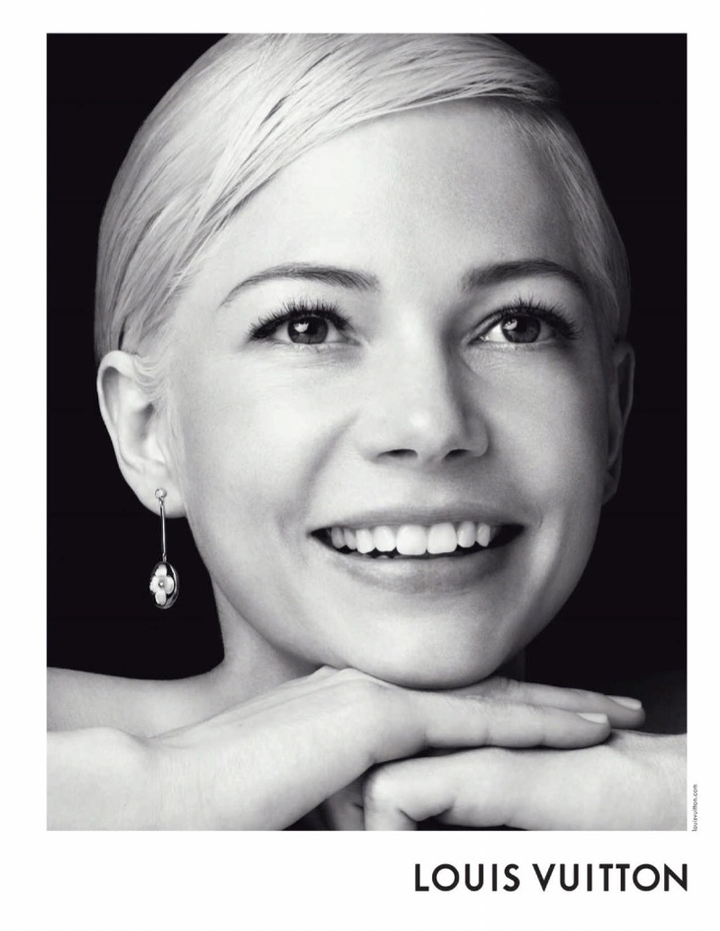 Michelle Williams flashes a smile in Louis Vuitton's recent jewelry campaign