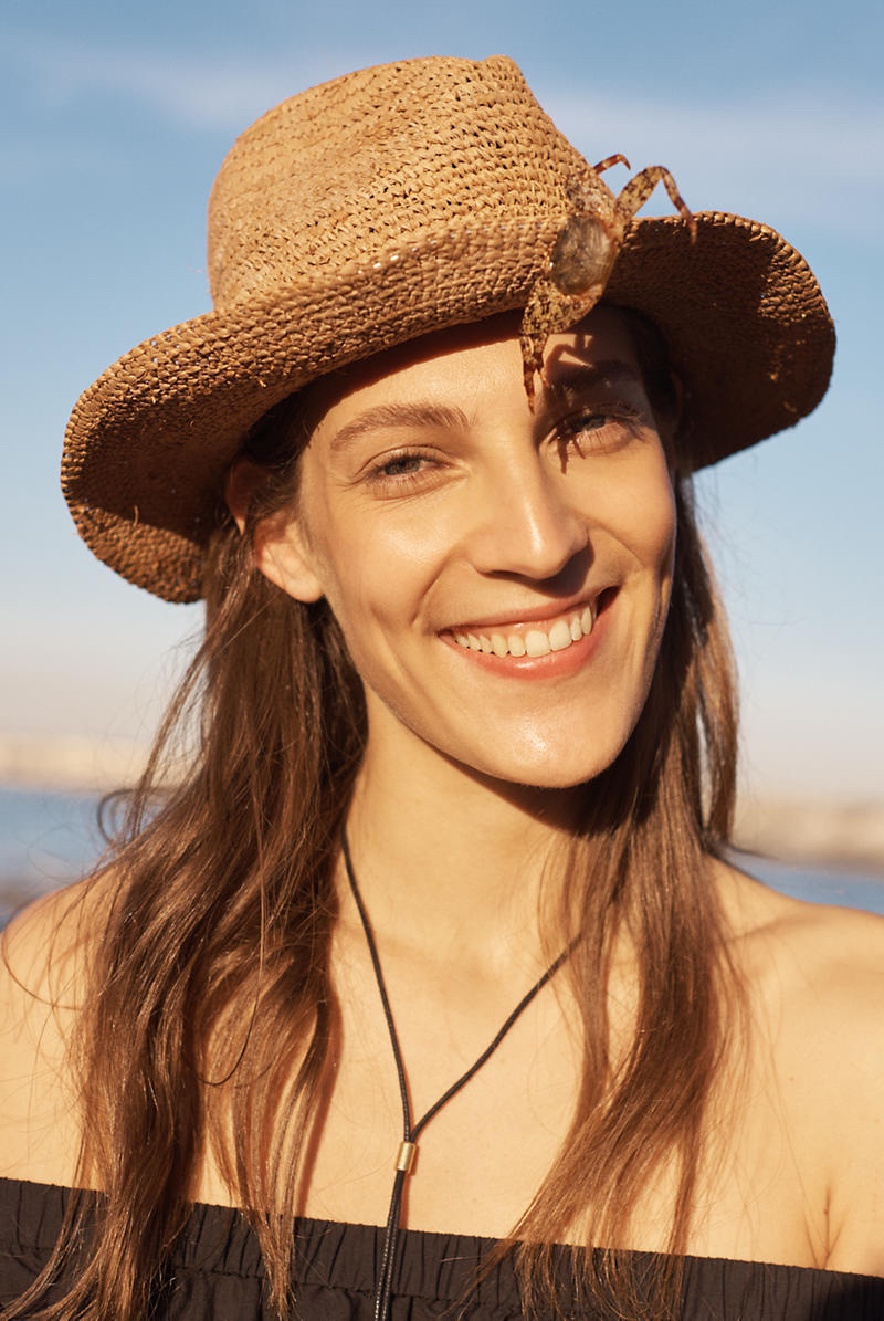 Madewell Pom-Pom Straw Fedora Hat