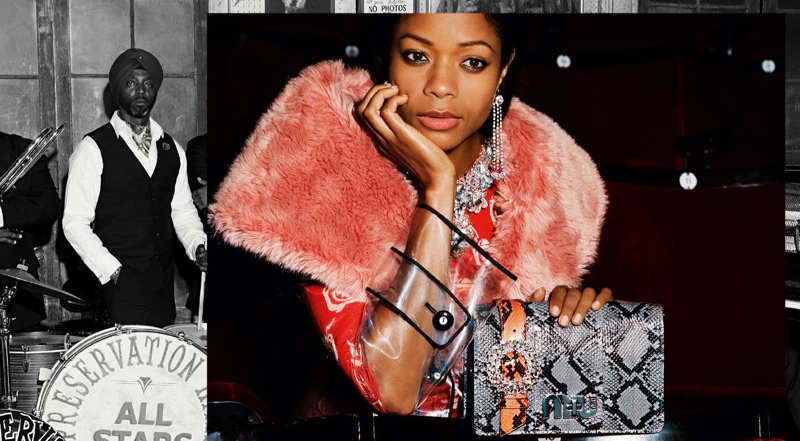 Naomie Harris stars in Miu Miu's fall-winter 2017 campaign