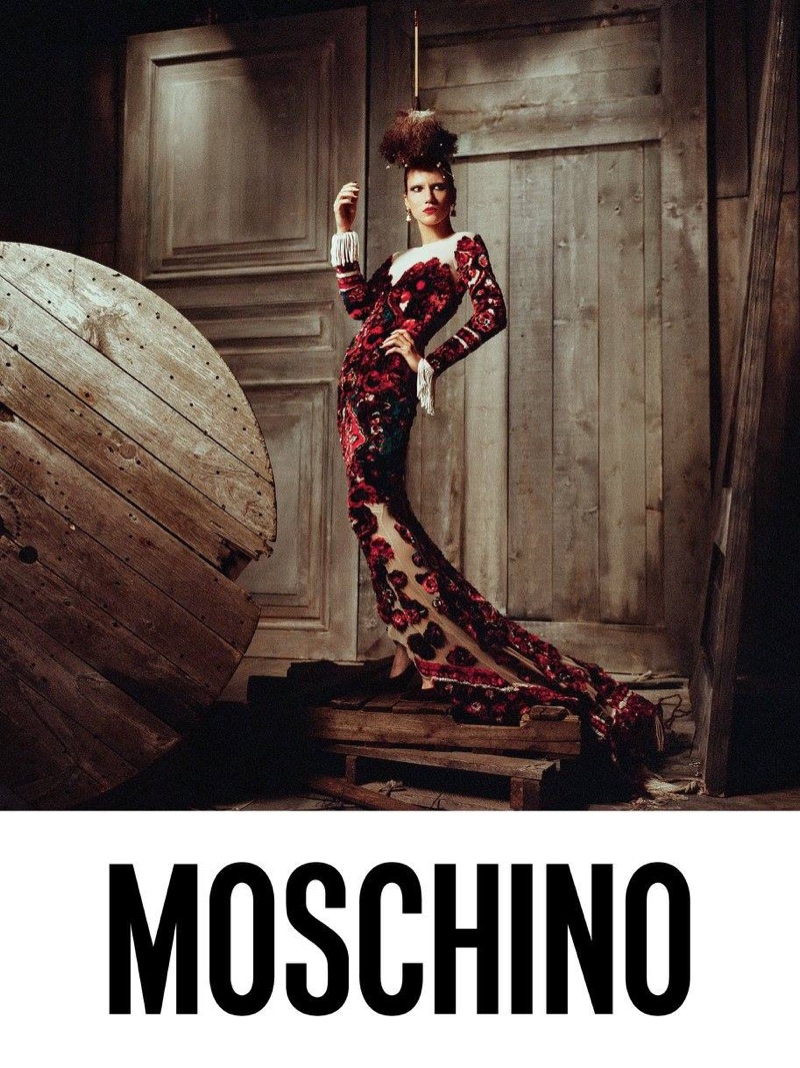 Tamy Glauser fronts Moschino's fall-winter 2017 campaign