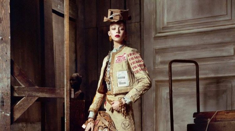 Natalie Westling stars in Moschino's fall-winter 2017 campaign