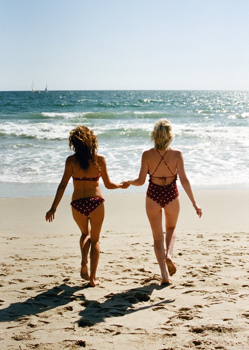 (Left) & Other Stories Polka Dot Halterneck Bra and Polka Dot Briefs (Right) & Other Stories Polka Dot Swimsuit