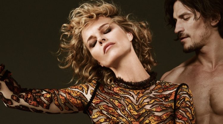 Eva Herzigova and Jarrod Scott star in Roberto Cavalli's fall-winter 2017 campaign