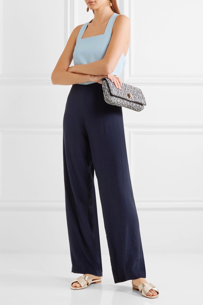 Staud Ross Two-Tone Cotton Jumpsuit $295