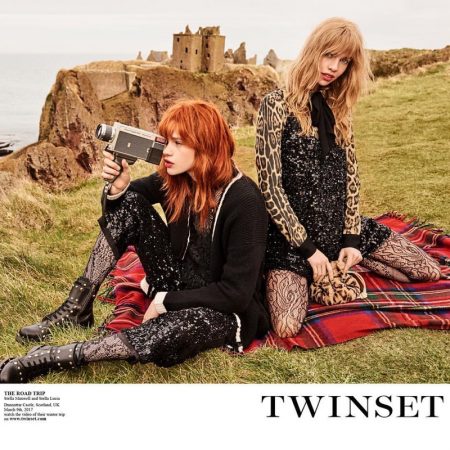 Stella Maxwell & Stella Lucia Pose in Scotland for Twinset's Fall 2017 Campaign An image from Twinset's fall 2017 advertising campaign starring Stella Lucia and Stella Maxwell