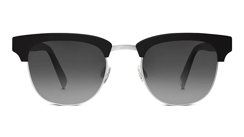 Warby Parker Hayes Sunglasses in Jet Black with Grey Gradient Lenses $145