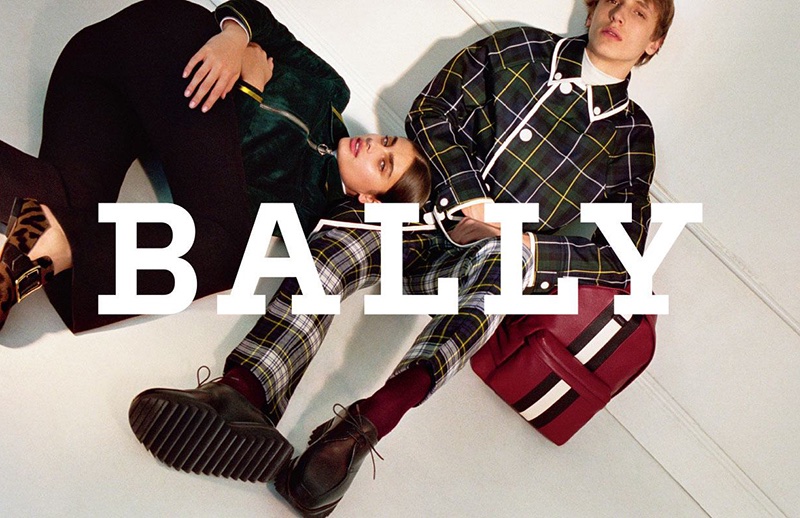 Taylor Hill and Antoine Duvernois star in Bally's fall-winter 2017 campaign