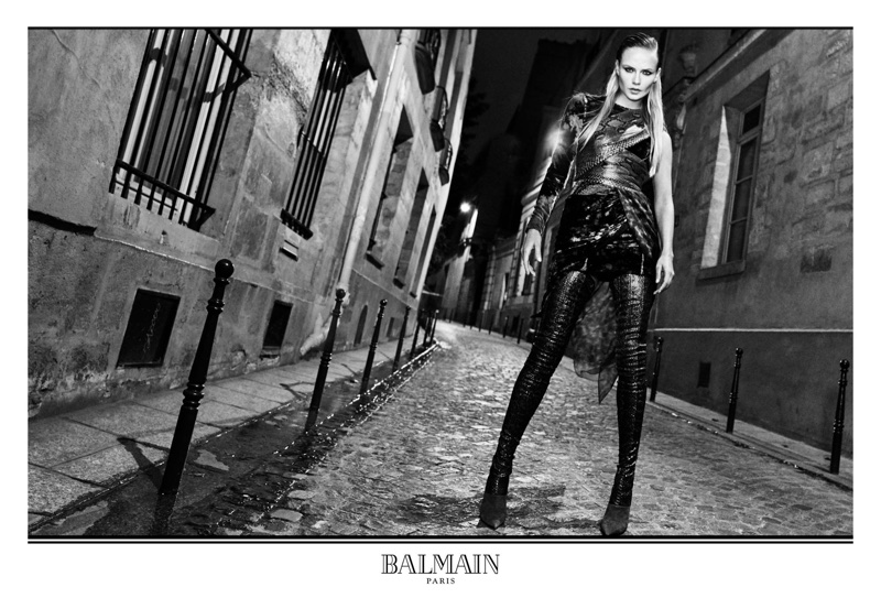 Natasha Poly channels her inner glamazon for Balmain’s fall-winter 2017 campaign