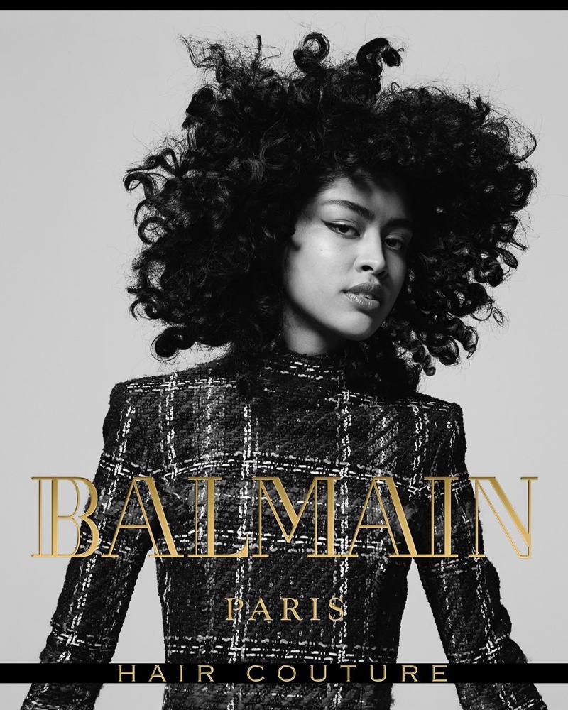 Luz Pavon stars in Balmain Hair Couture's fall-winter 2017 campaign