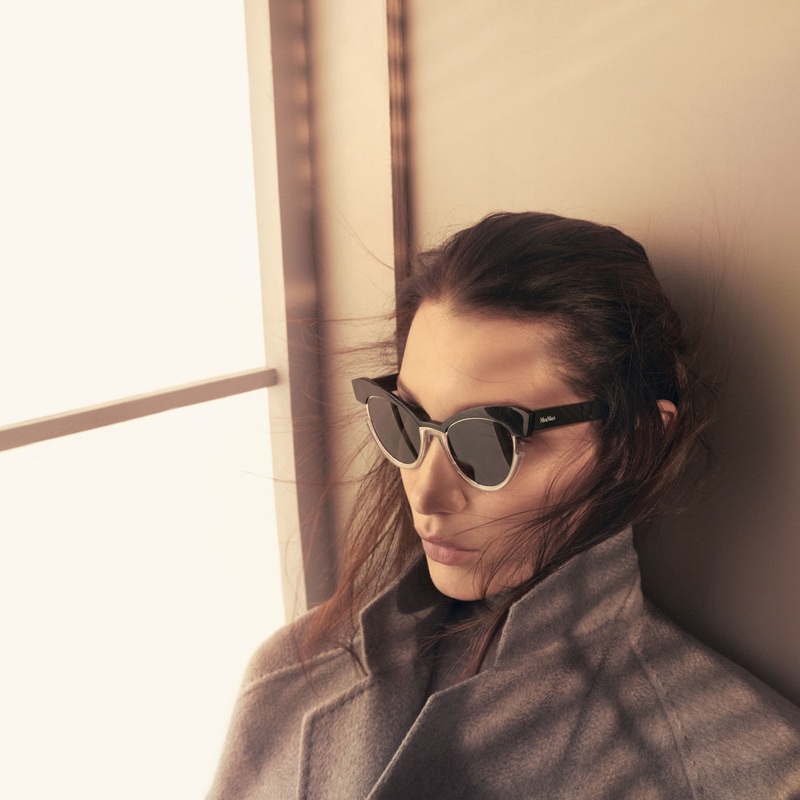An image from Max Mara Accessories fall 2017 advertising campaign starring Bella Hadid