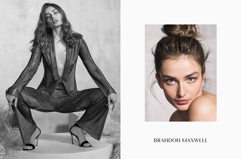 Andreea Diaconu fronts Brandon Maxwell's fall-winter 2017 campaign