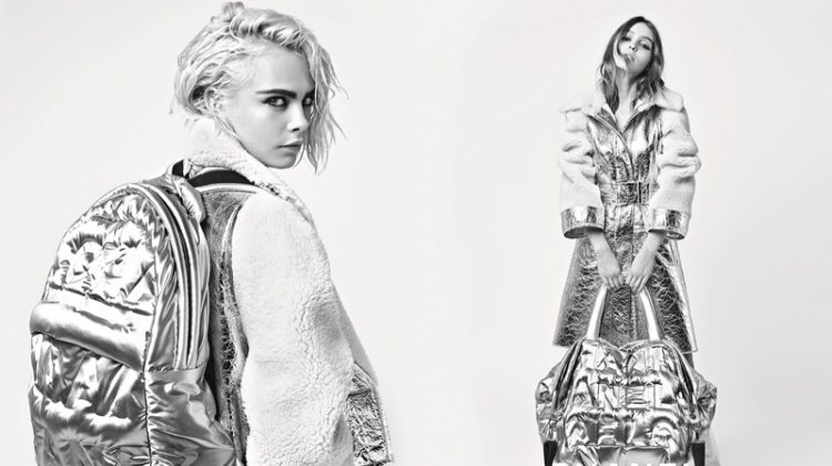 Cara Delevingne and Lily-Rose Depp shine in silver for Chanel's fall-winter 2017 campaign