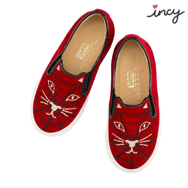 Charlotte Olympia x Spider-Man Incy Cool Cat Spiderweb Sneakers $295