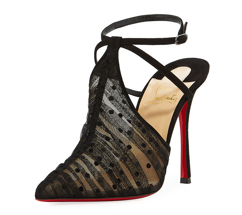 Christian Louboutin Acide Lace Tulle Red Sole Pump