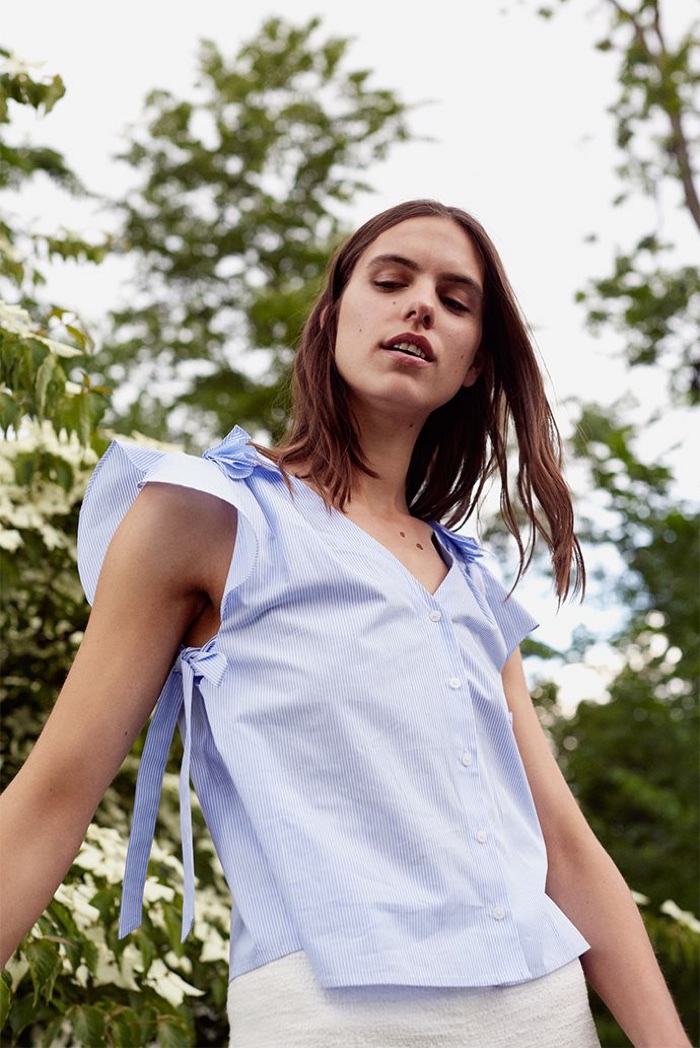 Club Monaco Stonli Shirt and Kelela Fringe Short