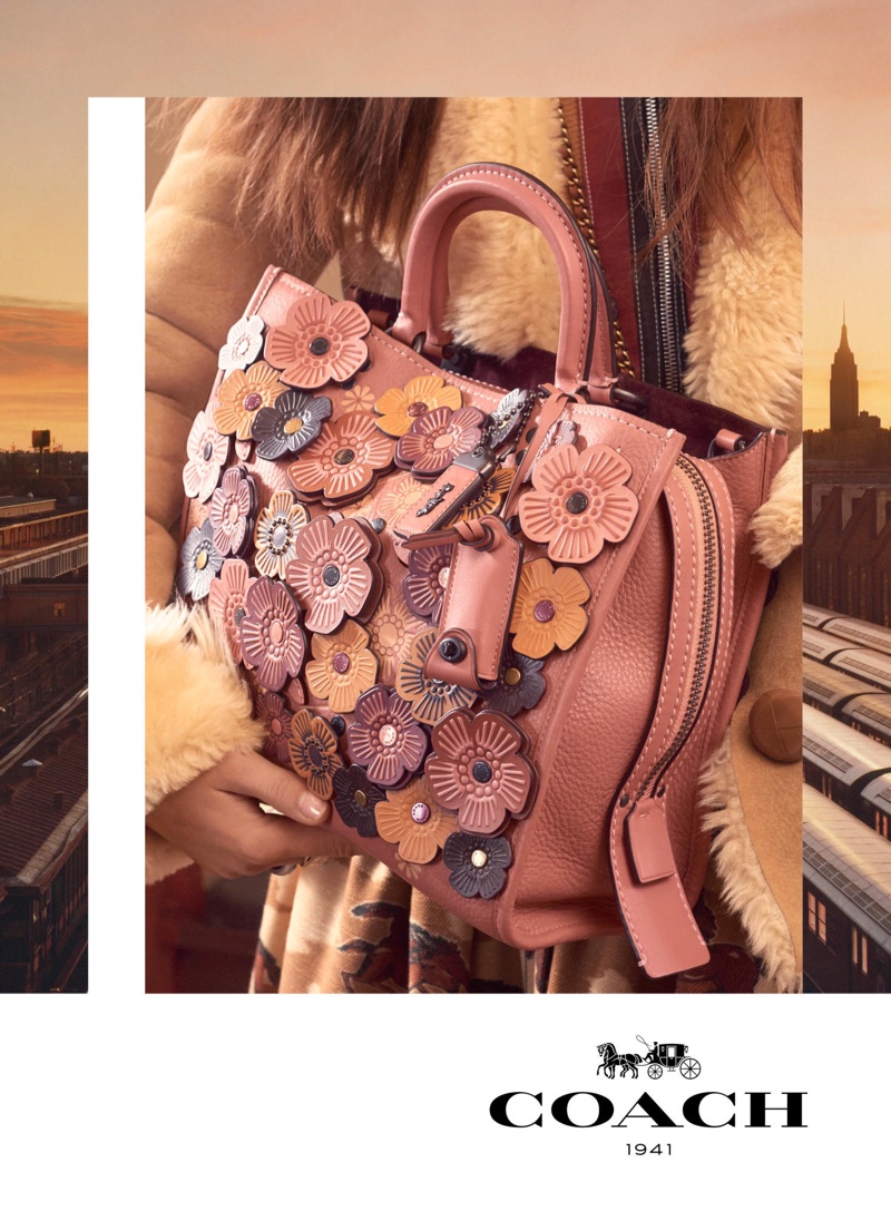 Floral embellishments take the spotlight in Coach's fall-winter 2017 campaign