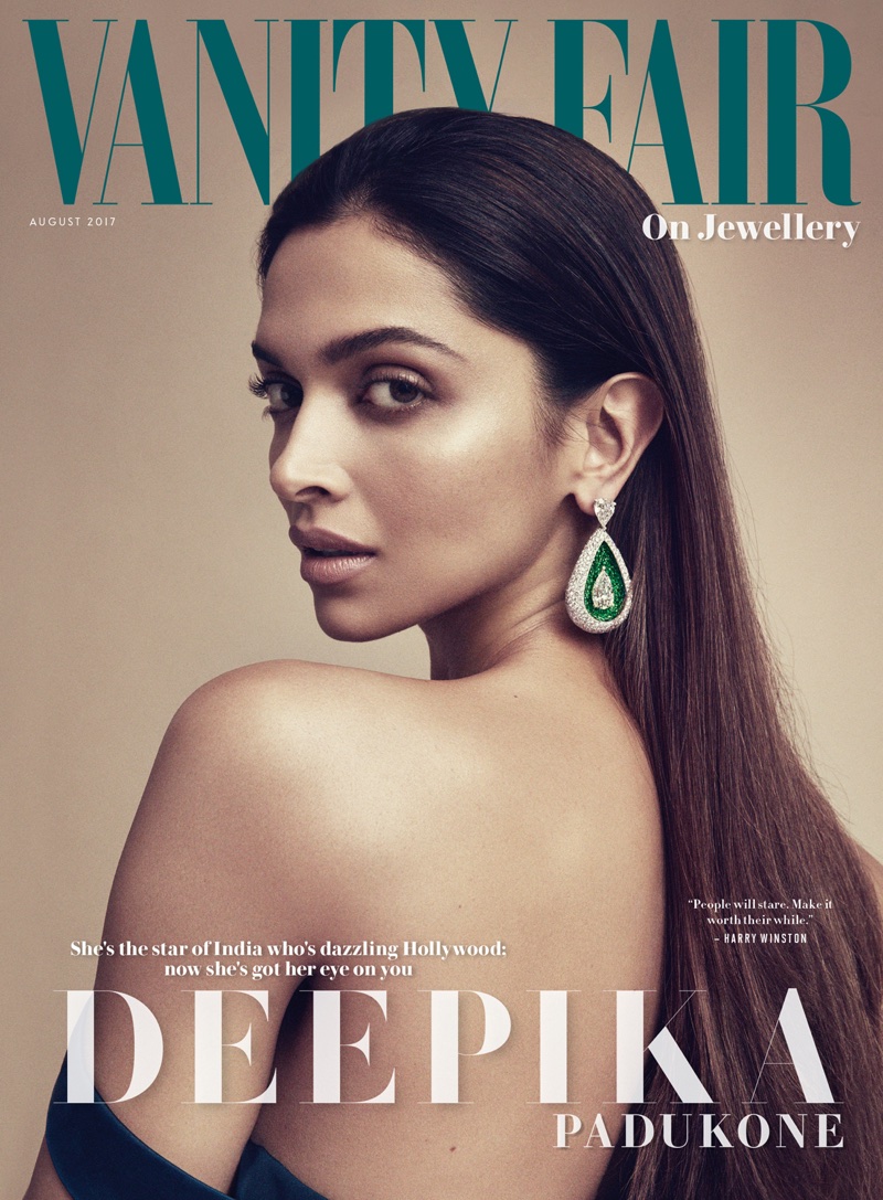 Deepika Padukone on Vanity Fair on Jewellery August 2017 Cover