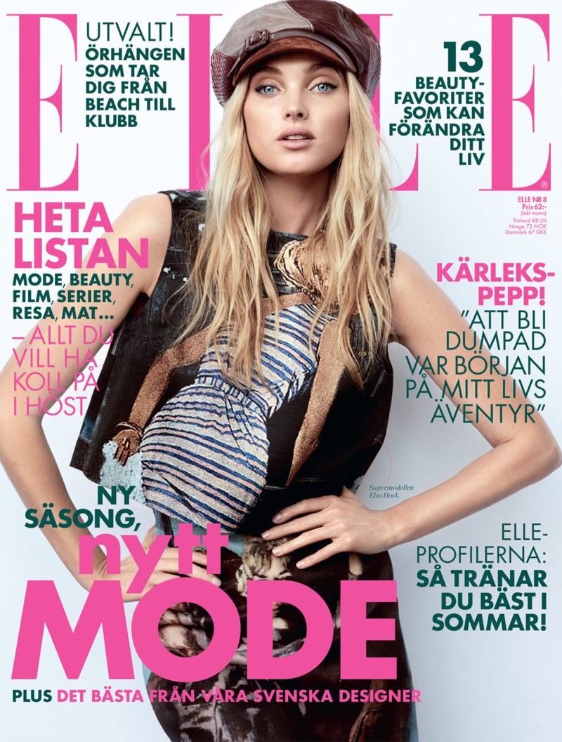 Elsa Hosk Wears Chic Looks in ELLE Sweden Cover Story