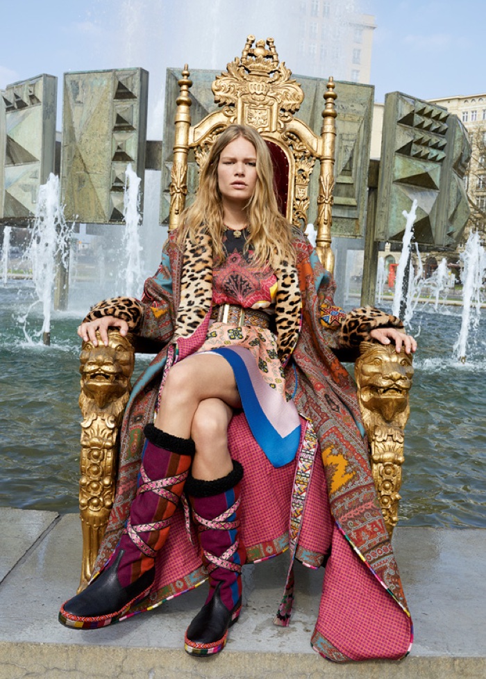 Anna Ewers stars in Etro's fall-winter 2017 campaign
