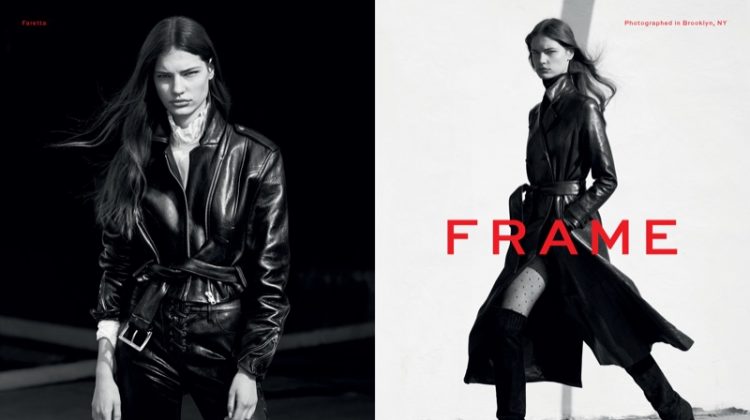 Faretta stars in FRAME's fall-winter 2017 campaign