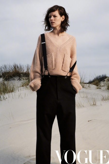 Freja Beha Erichsen Wears Fall Styles at the Beach for Vogue China Freja Beha Erichsen Wears Fall Styles at the Beach for Vogue China