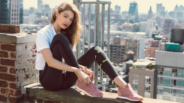 Gigi Hadid Poses in New York City for Reebok Classic Campaign