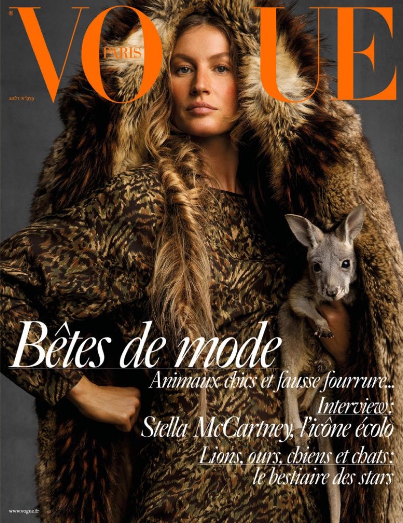 Gisele Bundchen Looks Ultra-Glam in Faux Fur for Vogue Paris