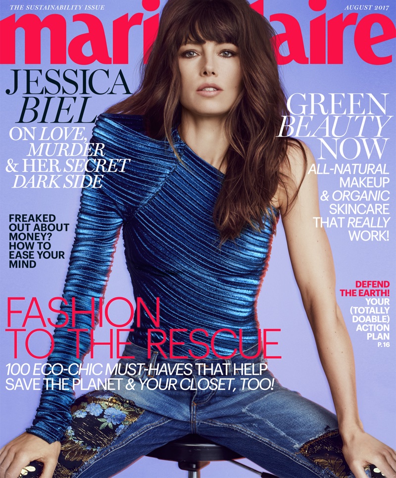 Jessica Biel on Marie Claire August 2017 Cover