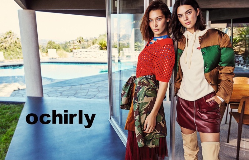 Bella Hadid and Kendall Jenner wear cool girl looks for Ochirly's fall 2017 campaign