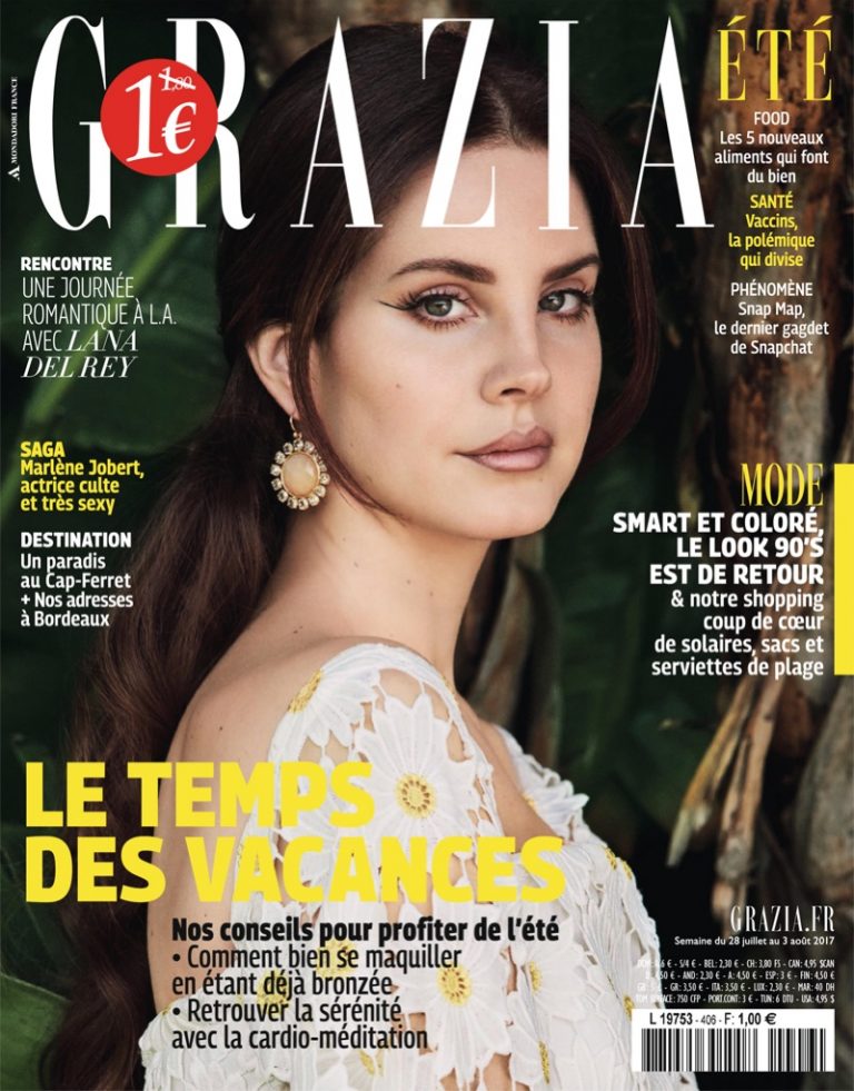 Lana Del Rey Poses in Dreamy Dresses for Grazia France 