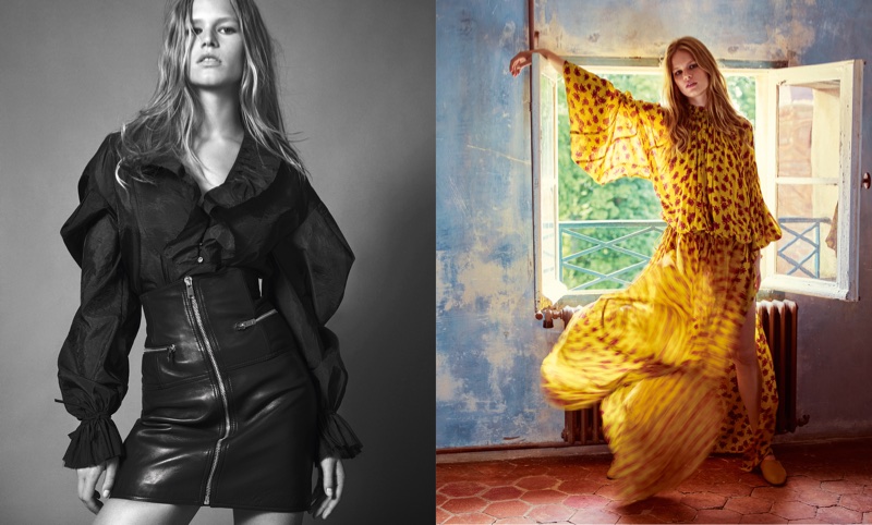 An image from Mango's fall-winter 2017 campaign starring Anna Ewers