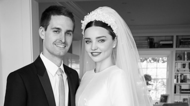 Newlyweds Miranda Kerr and Evan Spiegel pose for Vogue magazine