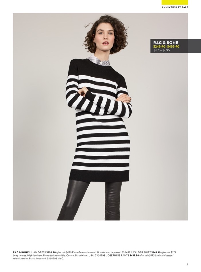 Rag & Bone Lilian Dress $298.90 (on sale), Calder shirt $249.90 (on sale) and Josephine pants $459.90 (on sale)