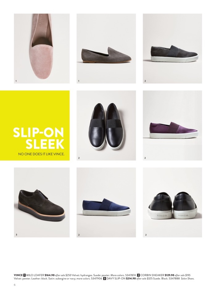 1. Vince Milo Loafer 2. Corbin Sneaker 3. Davy Slip-On Sneaker