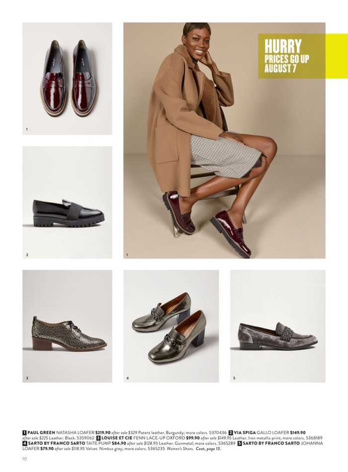 1. Paul Green Natasha Loafer 2. Via Spiga Gallo Loafer 3. Louise et Cie Fenn Lace-Up Oxford 4. Sarto by Franco Sarto Taite Pump 5. Sarto by Franco Sarto Johanna Loafer