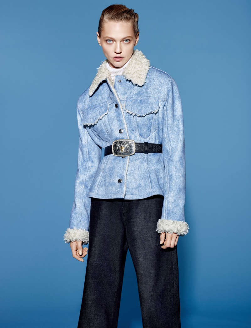 Sasha Pivovarova Models New Season Denim in Vogue China