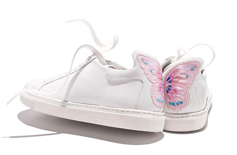 Sophia Webster Bibi Butterfly Low Top Leather Sneaker $395