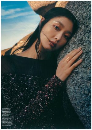 Sung Hee Kim is a Siren at Sea for Harper's Bazaar Korea