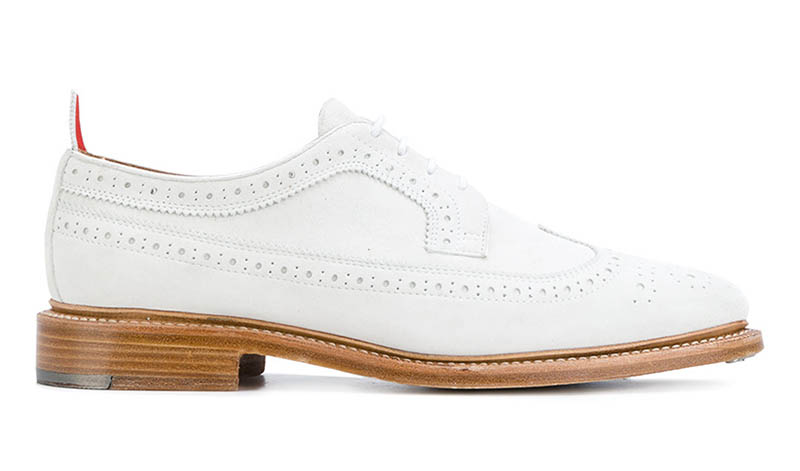 Thom Browne Tennis Collection Classic Long Wingtip Brogue $950