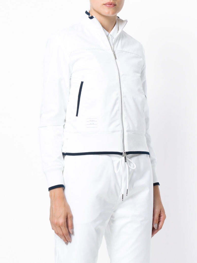 Thom Browne Tennis Collection Ripstop Tip Track Jacket $690