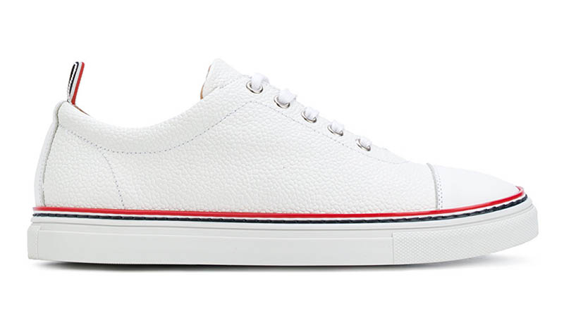 Thom Browne Tennis Collection Straight Toe Cap Sneaker $590