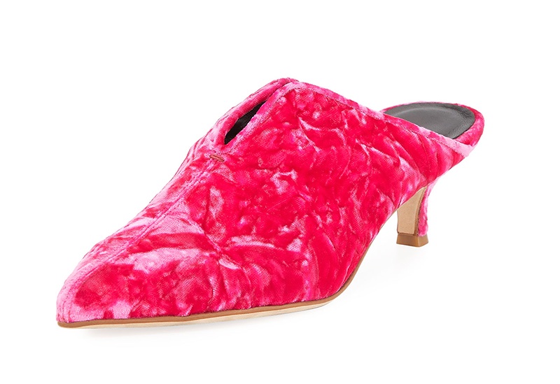 Tibi Dana Velvet Kitten Heel Mule $475