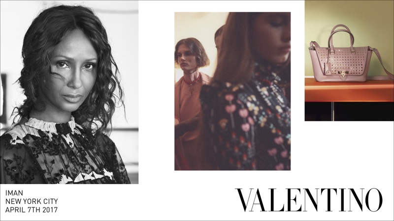 Iman stars in Valentino's fall-winter 2017 campaign