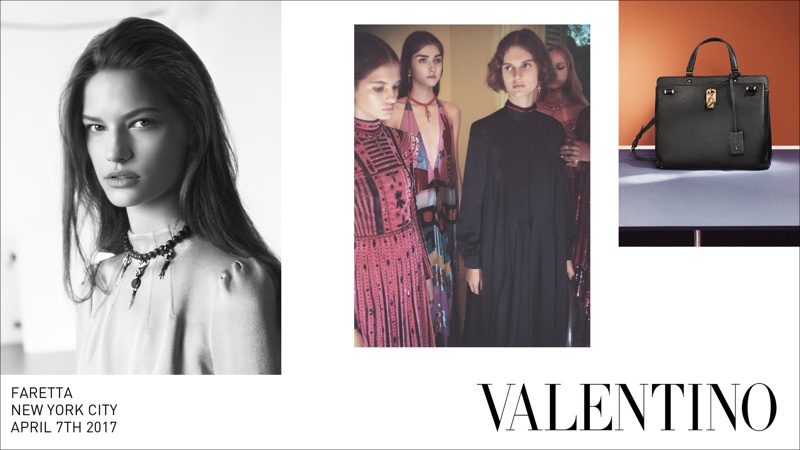 Faretta stars in Valentino’s fall-winter 2017 campaign