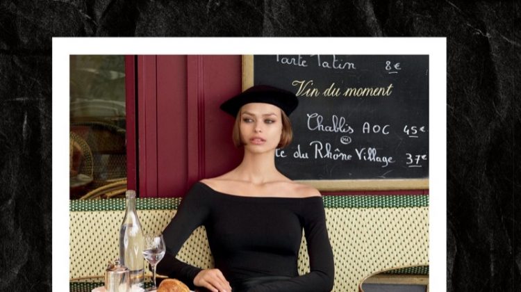 Birgit Kos looks Parisian chic in Wolford for Americana Manhasset's fall-winter 2017 campaign
