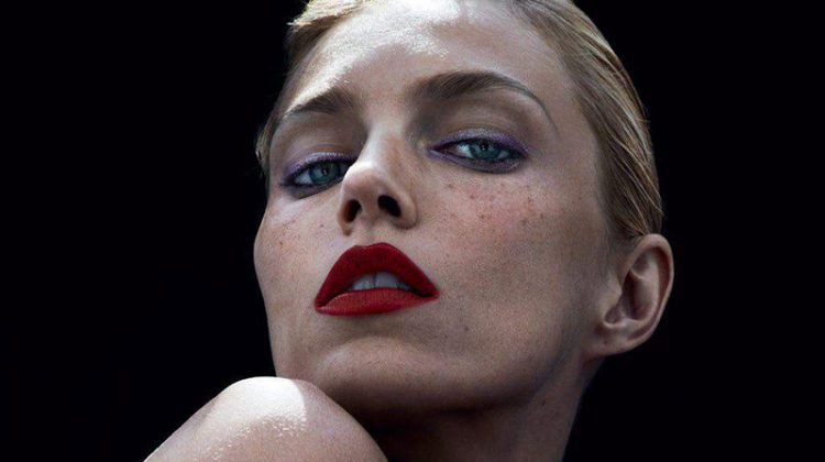 Anja Rubik Charms in YSL Beauty Looks for Vogue Paris